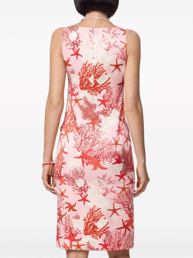 Pink Barocco Sea Silk Mini Dress