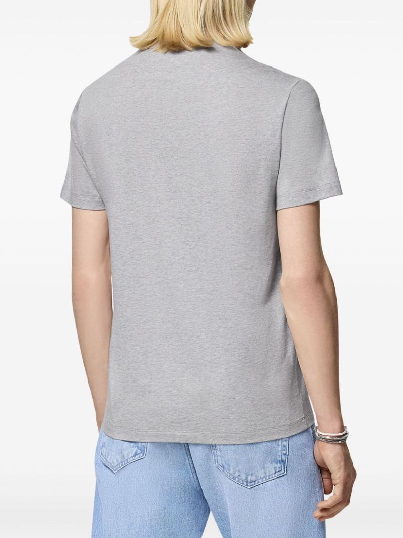 Grey Medusa Logo Cotton T-shirt