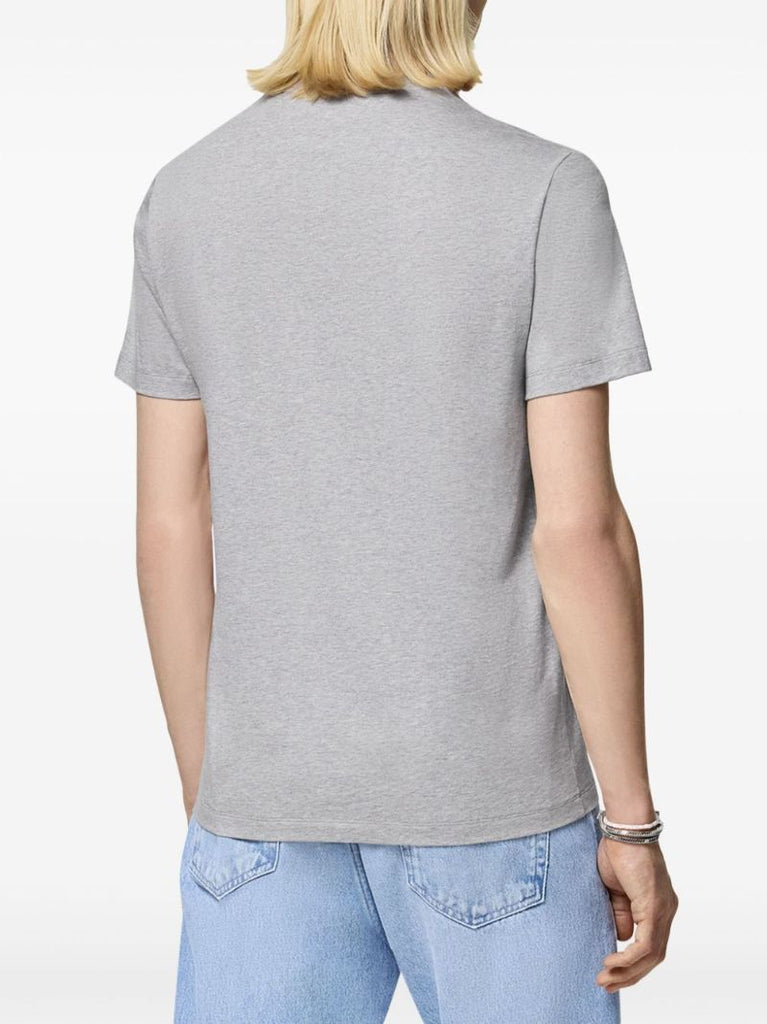 Grey Medusa Logo Cotton T-shirt