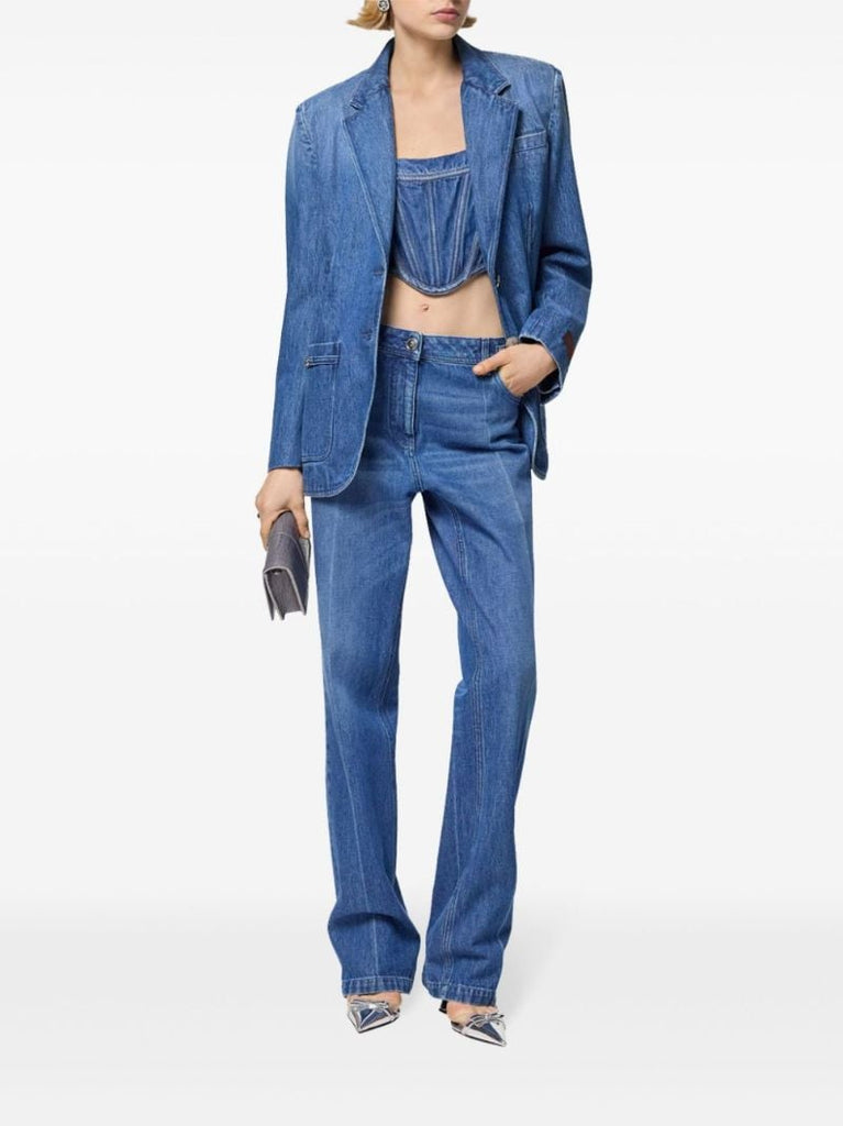 Blue Medusa '95 Denim Corset Top