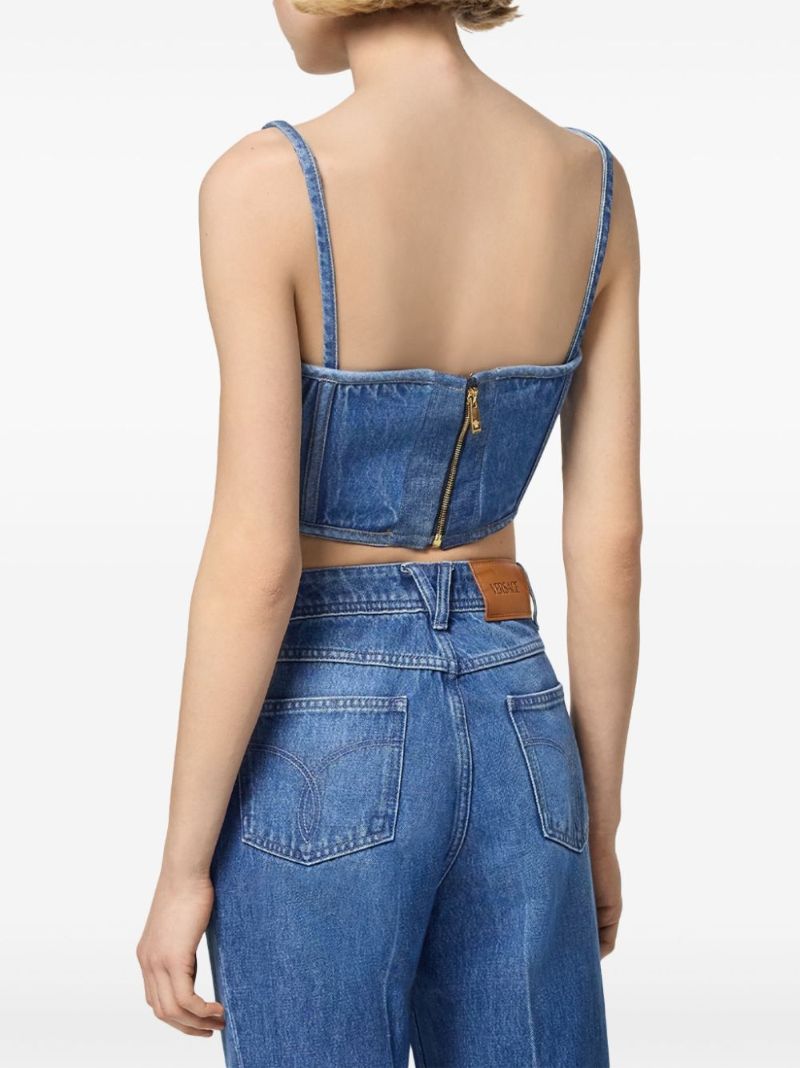 Blue Medusa '95 Denim Corset Top