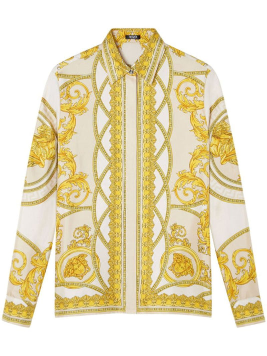 Gold-tone La Coupe Des Dieux Silk Shirt