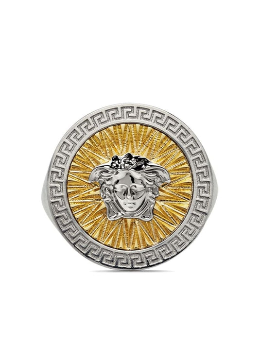 Silver-tone Crystal Icon Ring