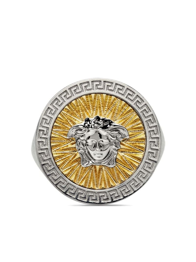 Silver-tone Crystal Icon Ring