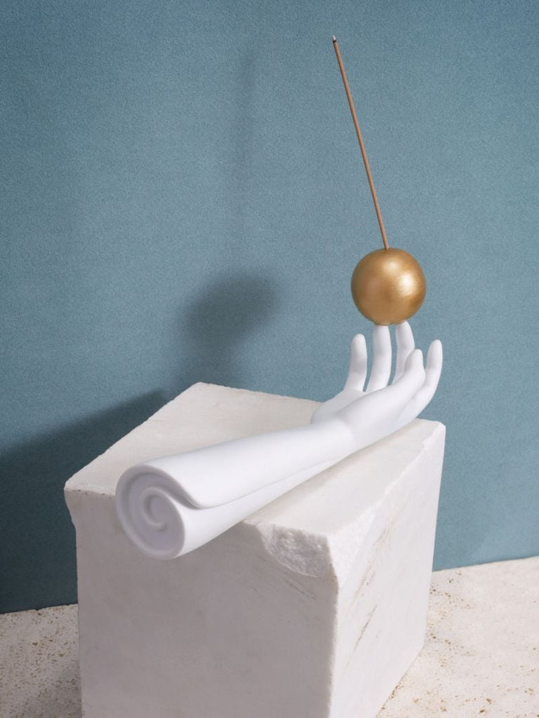 White Atlas Incense Holder