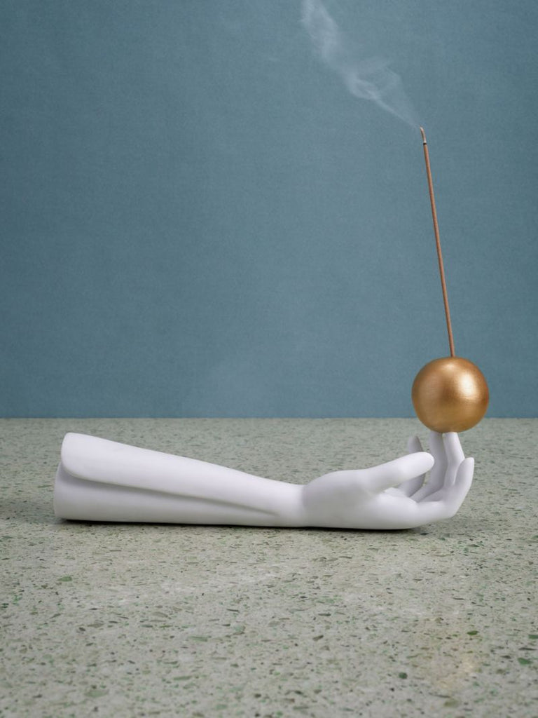 White Atlas Incense Holder