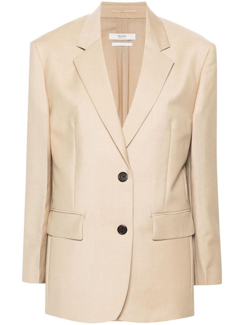 Neutral Single-breasted Blazer