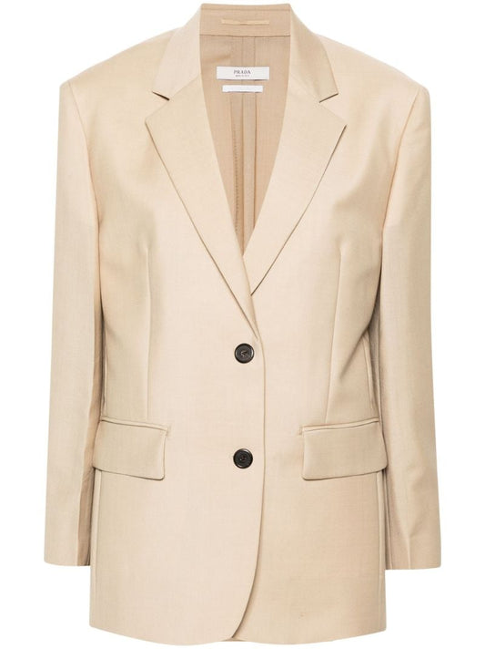 Neutral Single-breasted Blazer