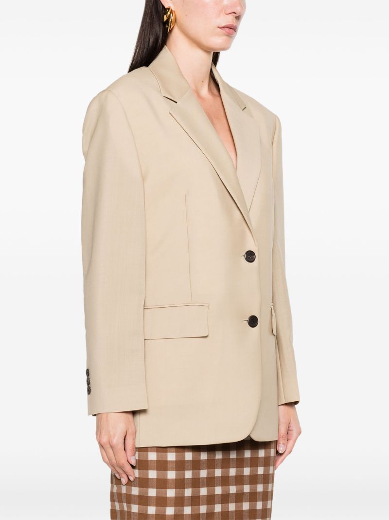 Neutral Single-breasted Blazer