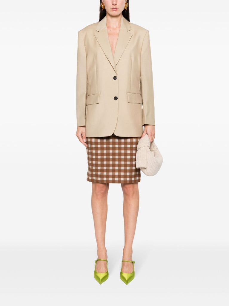 Neutral Single-breasted Blazer