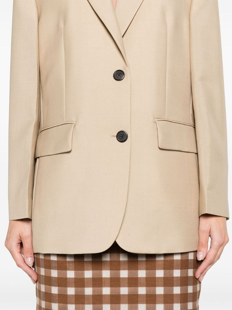 Neutral Single-breasted Blazer