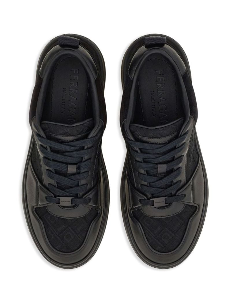 Black Low-top Leather Sneakers