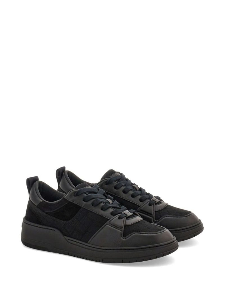 Black Low-top Leather Sneakers