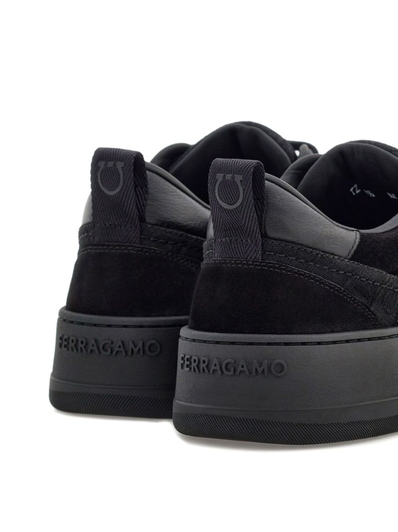 Black Low-top Leather Sneakers