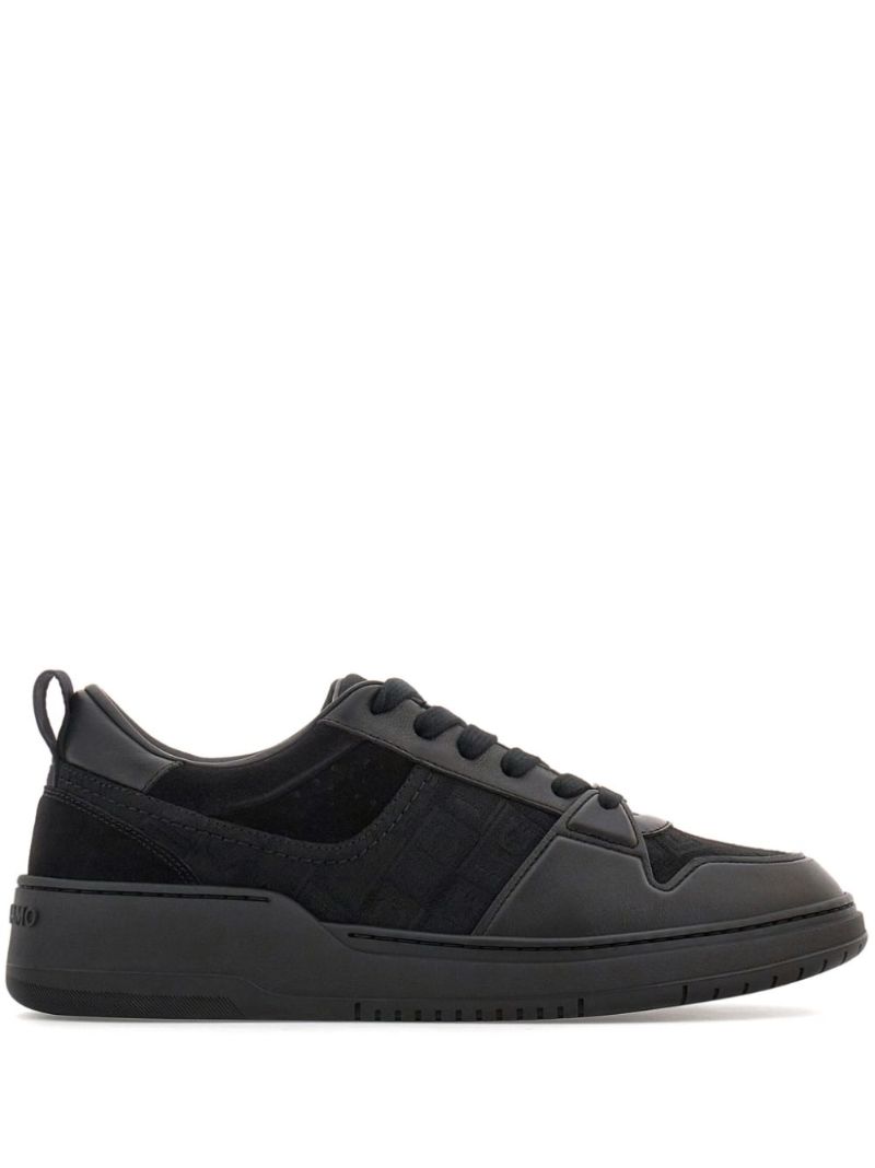 Black Low-top Leather Sneakers