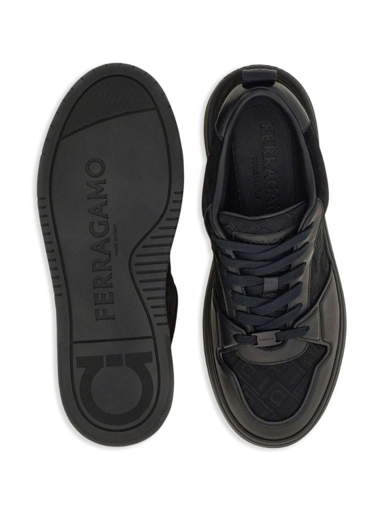 Black Low-top Leather Sneakers