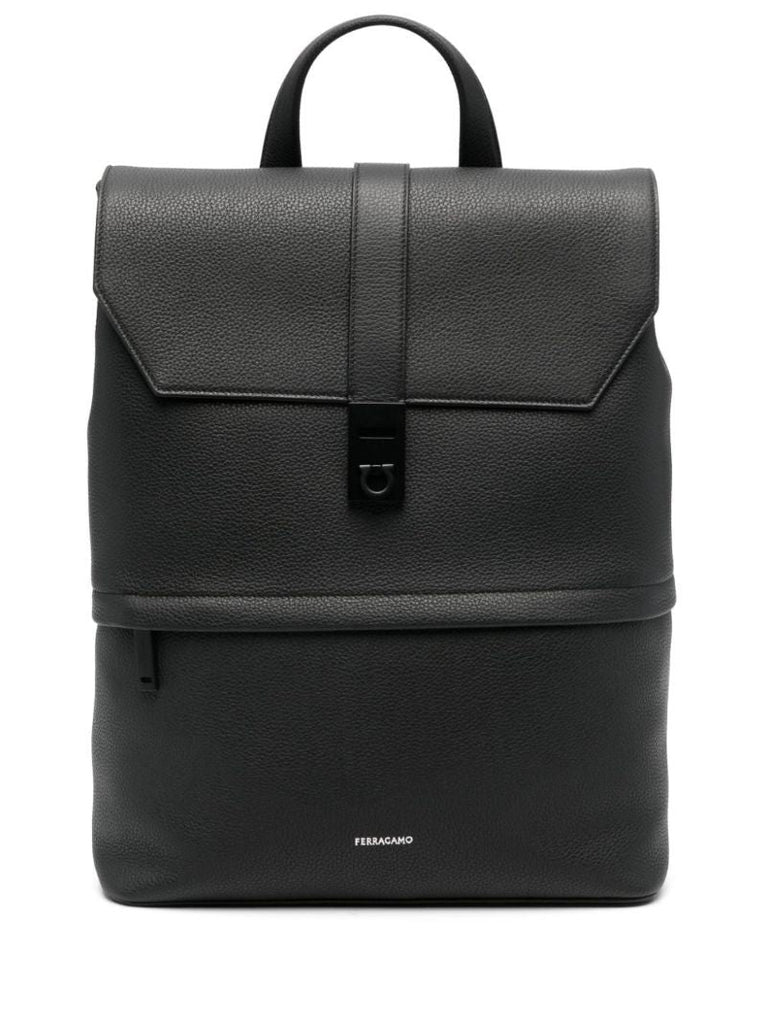 Black Leather Backpack