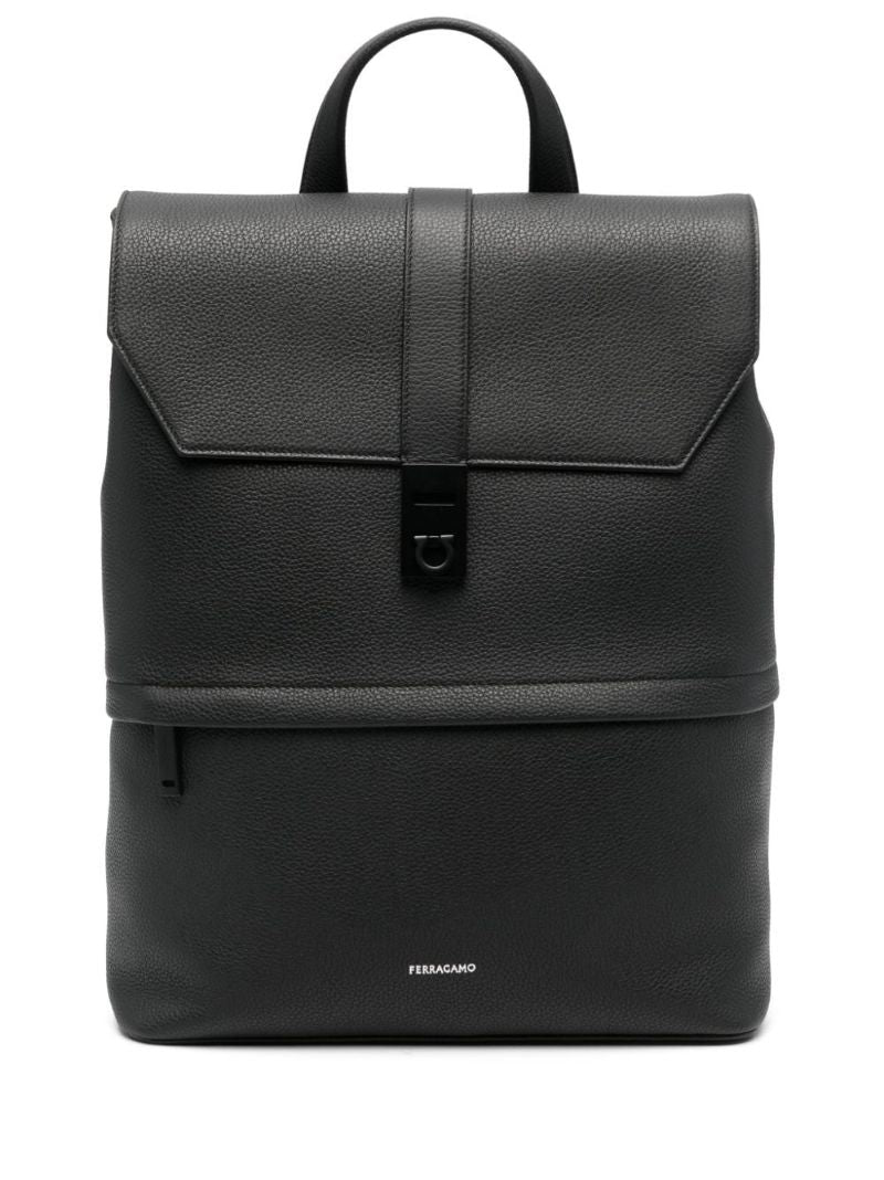 Black Leather Backpack