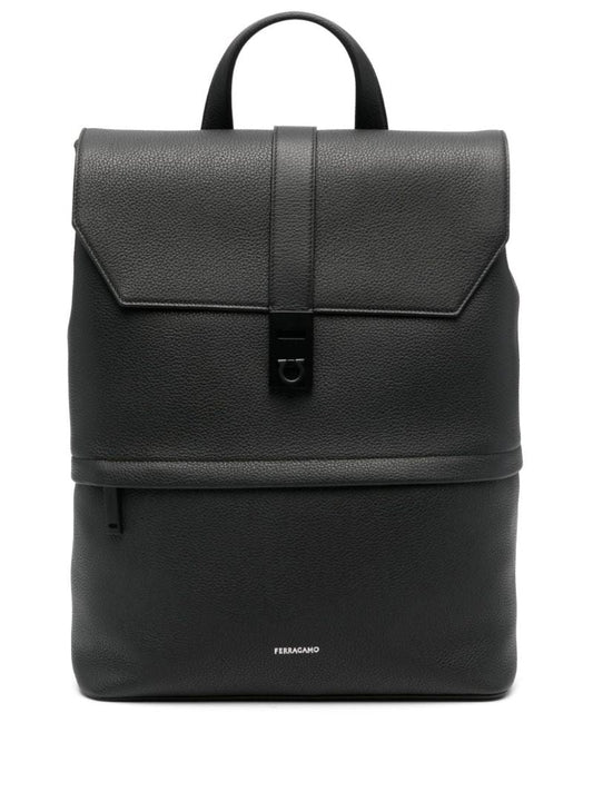 Black Leather Backpack