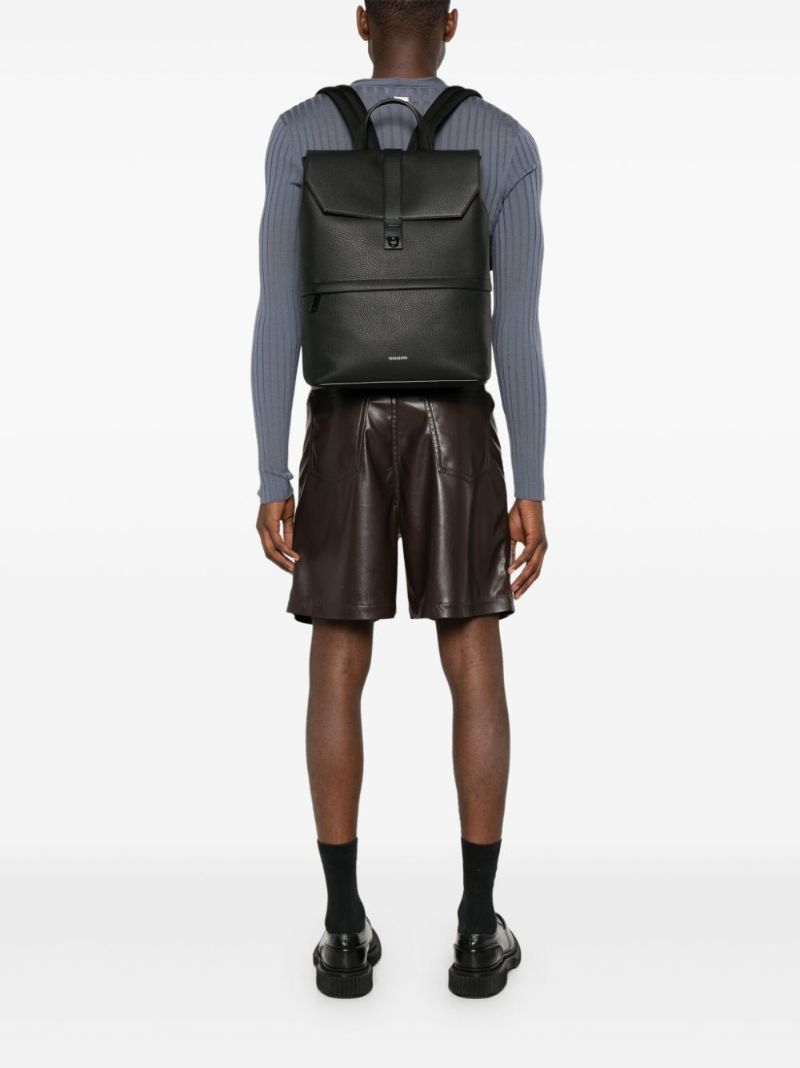 Black Leather Backpack