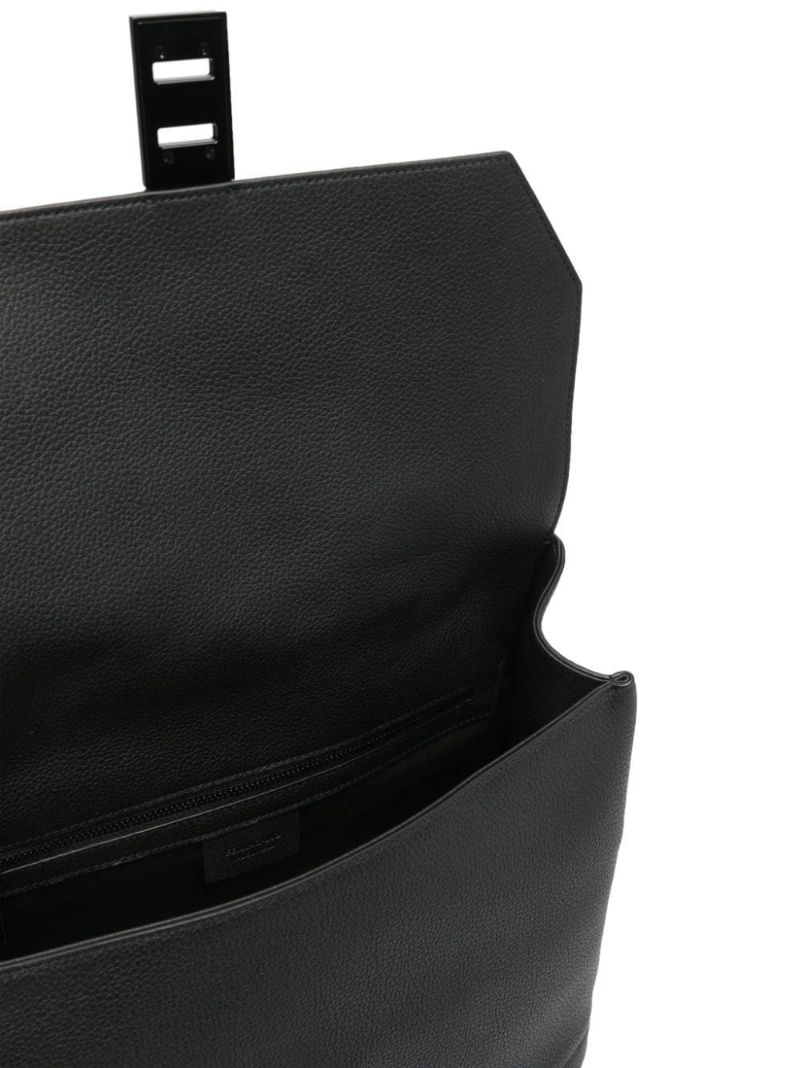 Black Leather Backpack