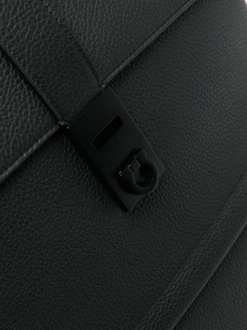 Black Leather Backpack