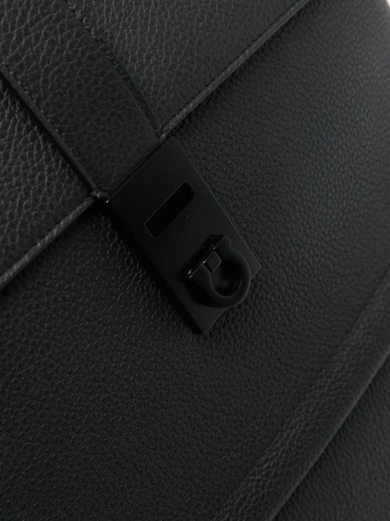 Black Leather Backpack