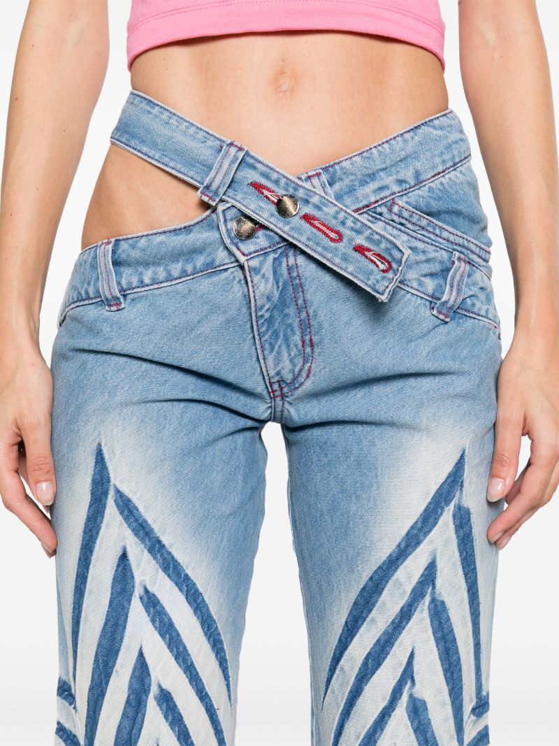 Blue Star-motif Slim-fit Jeans