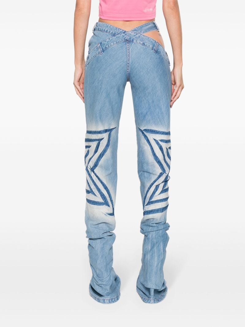 Blue Star-motif Slim-fit Jeans