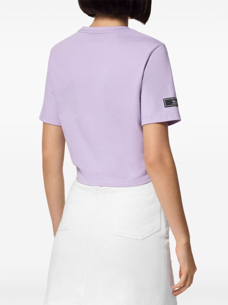 Purple Safety Pin Cotton T-shirt