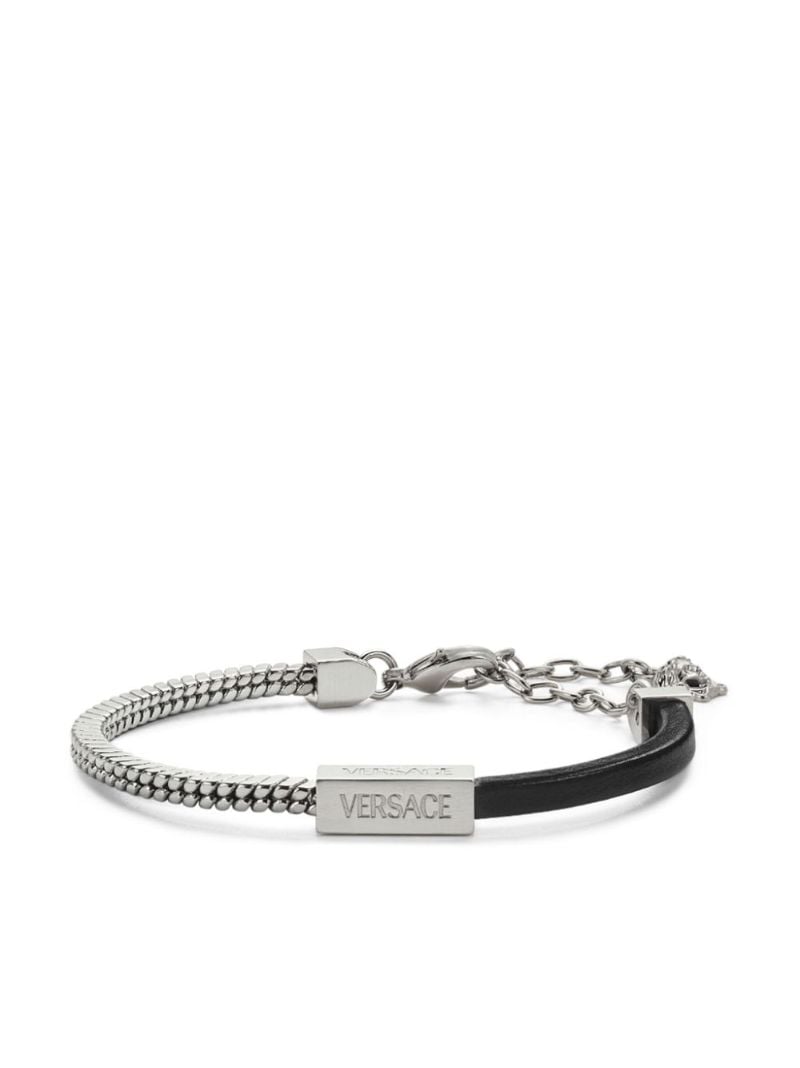 Black Logo-engraved Bracelet