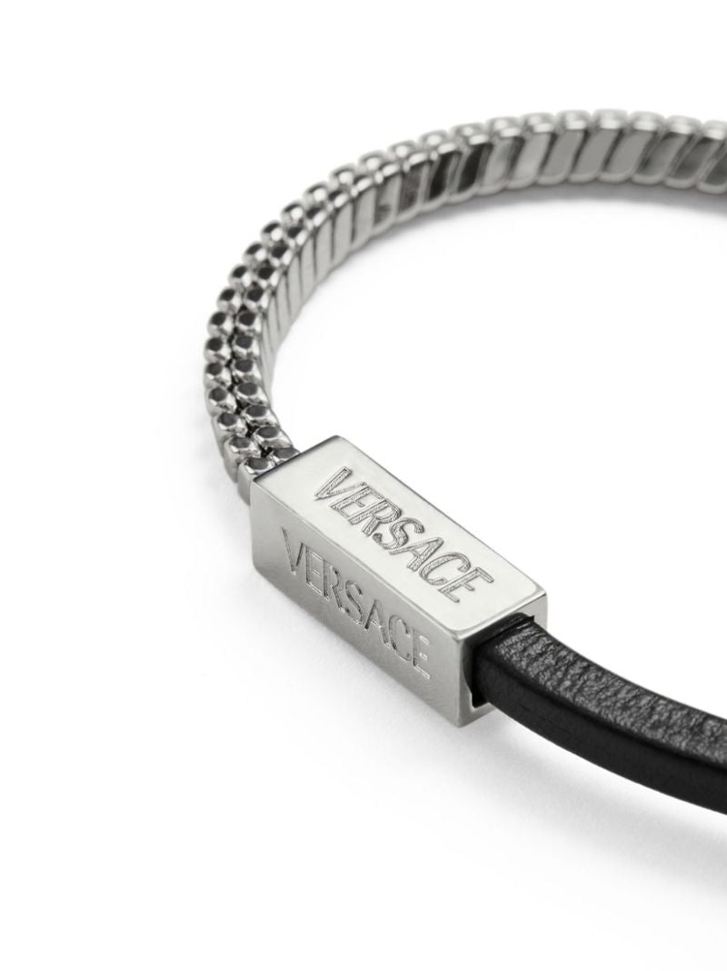 Black Logo-engraved Bracelet