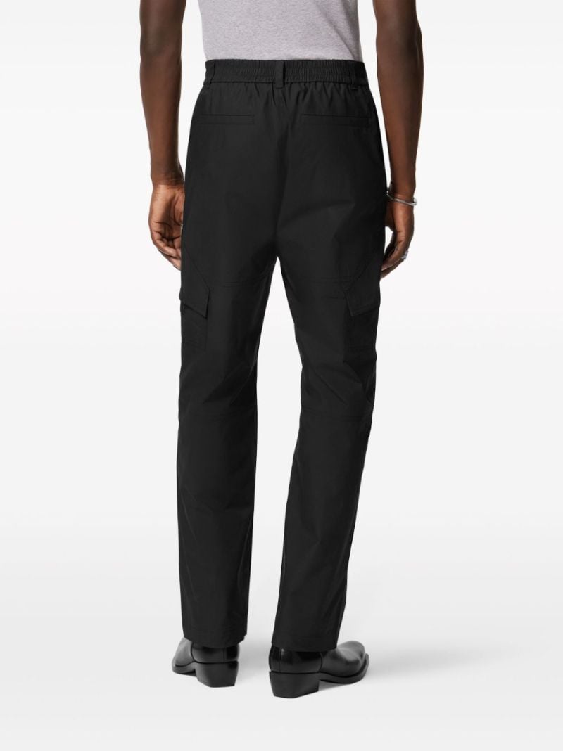 Black Milano Stamp-embroidery Straight Trousers