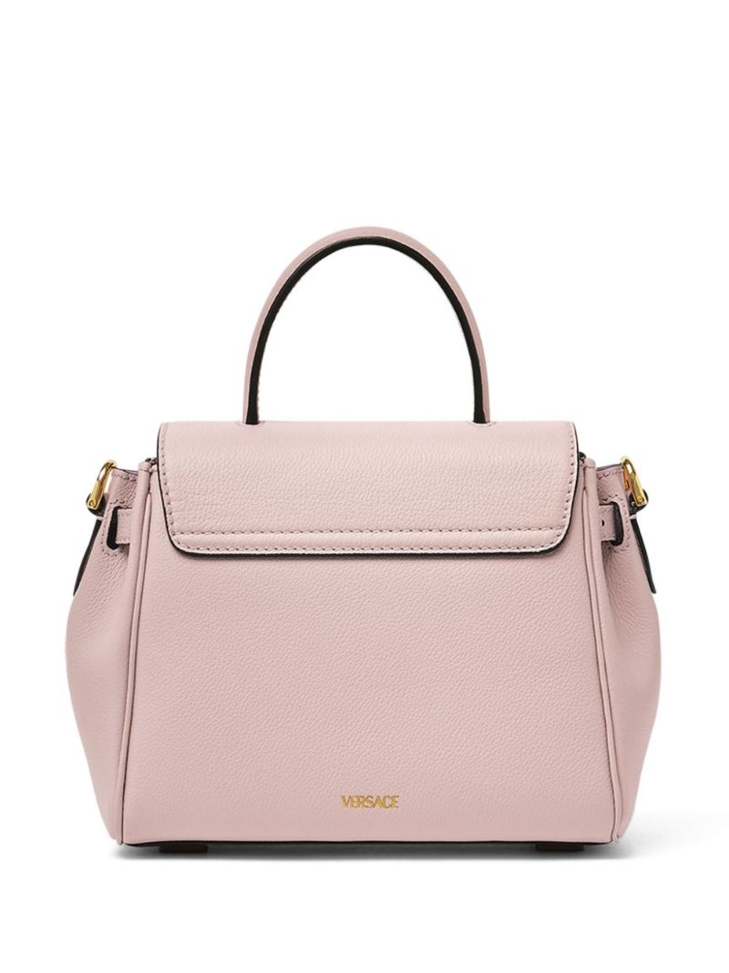Pink La Medusa Leather Tote Bag