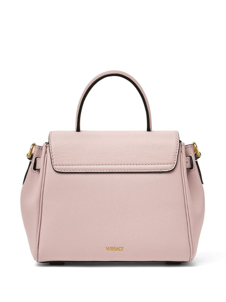 Pink La Medusa Leather Tote Bag
