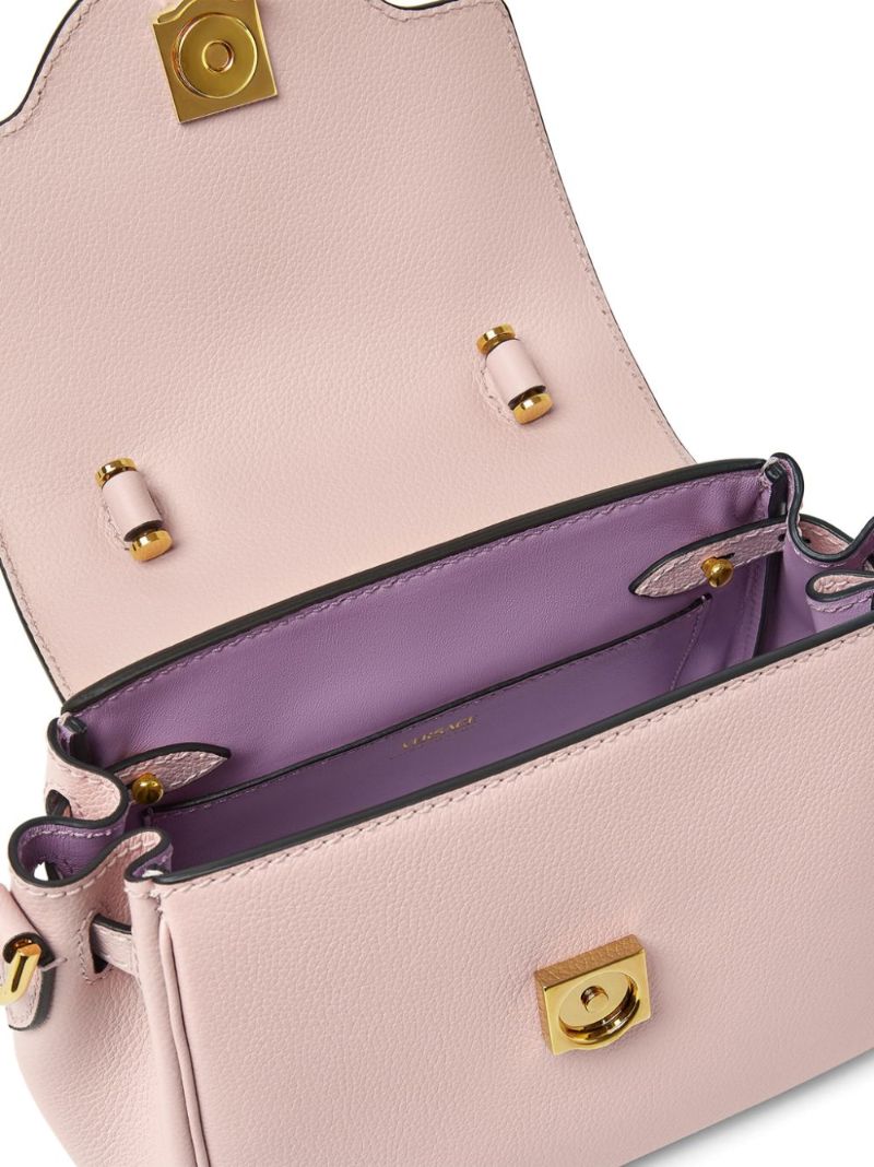 Pink La Medusa Leather Tote Bag