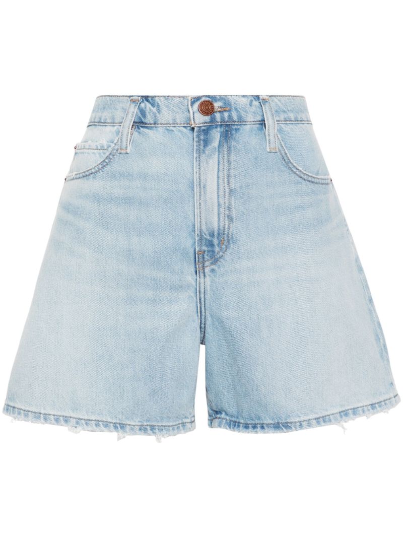 Blue the Easy Denim Wide-leg Shorts