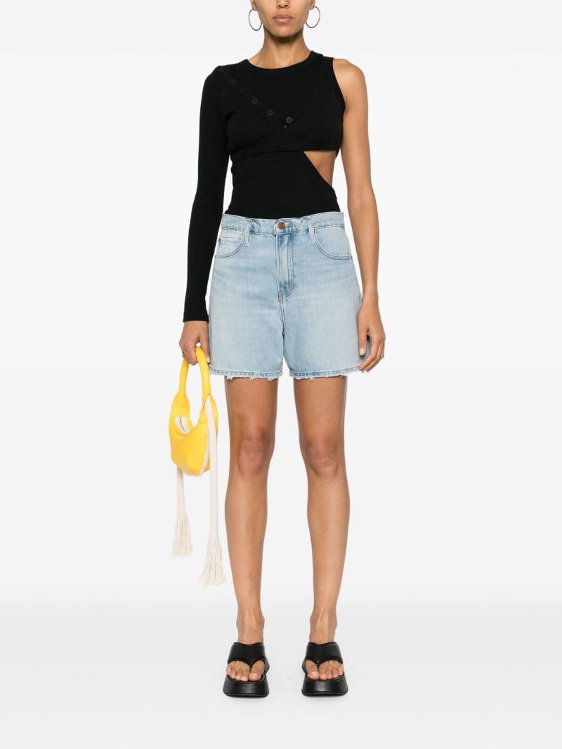 Blue the Easy Denim Wide-leg Shorts
