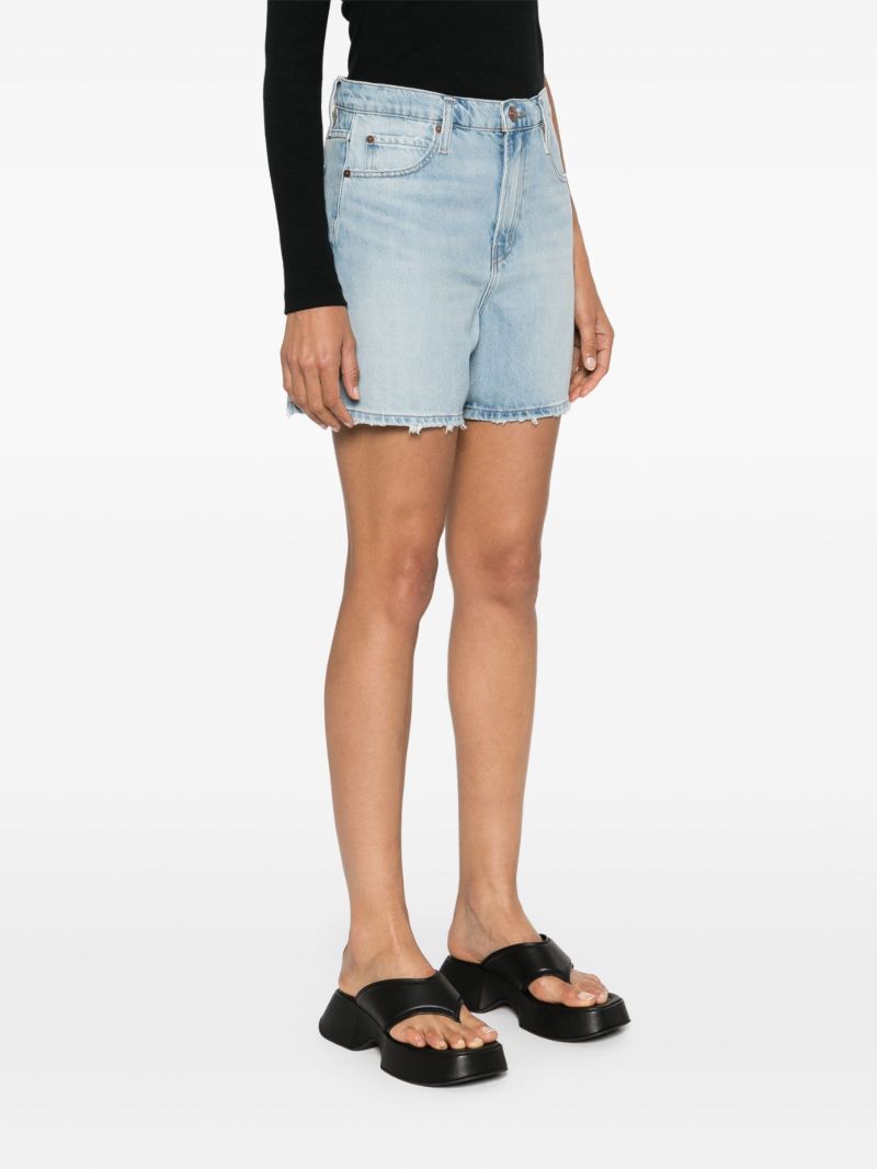 Blue the Easy Denim Wide-leg Shorts