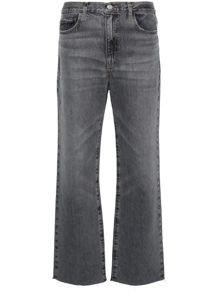 Grey Low-rise Straight-leg Jeans