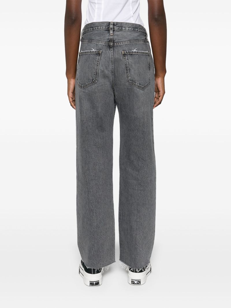 Grey Low-rise Straight-leg Jeans