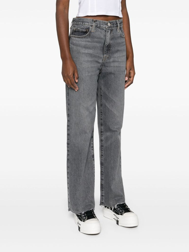 Grey Low-rise Straight-leg Jeans