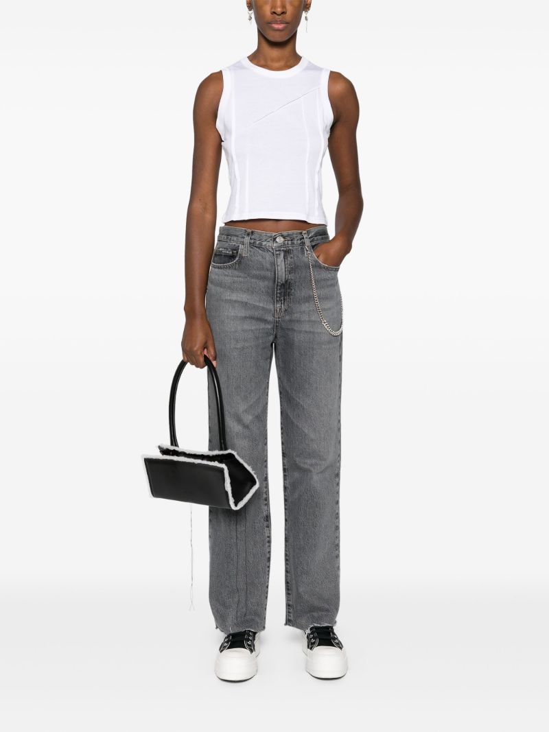 Grey Low-rise Straight-leg Jeans