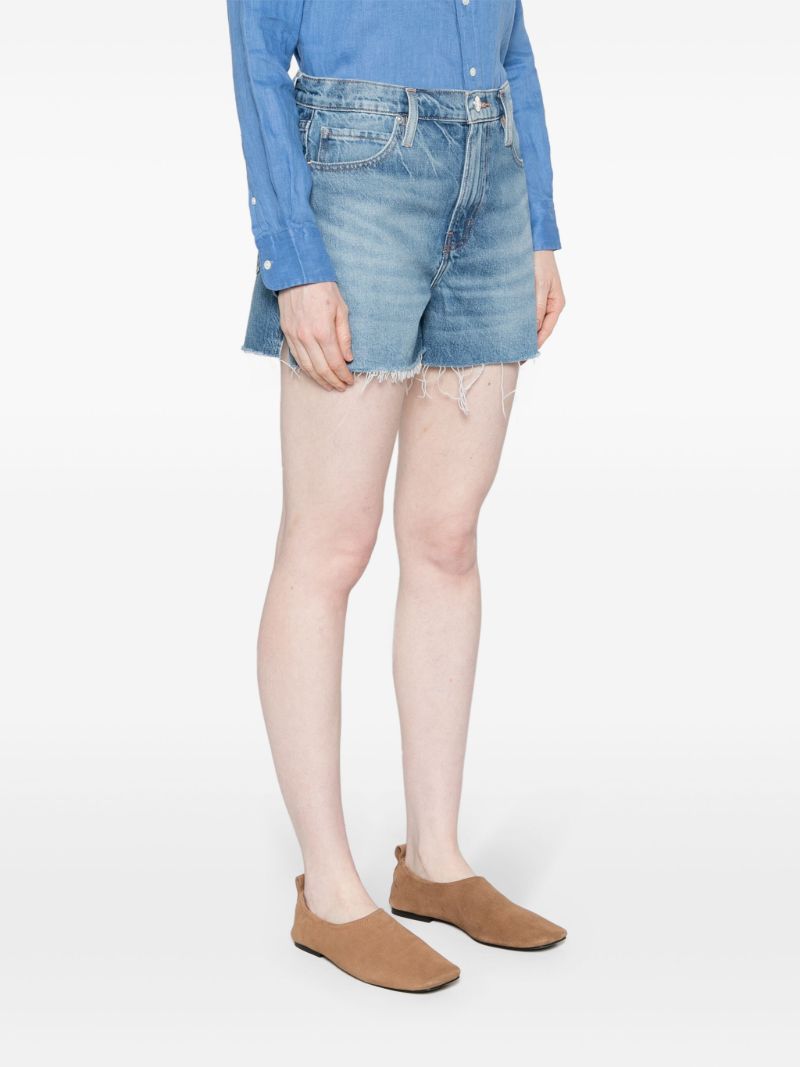 Blue High-rise Denim Shorts