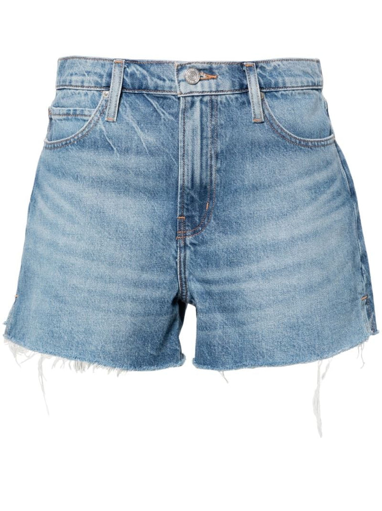 Blue High-rise Denim Shorts