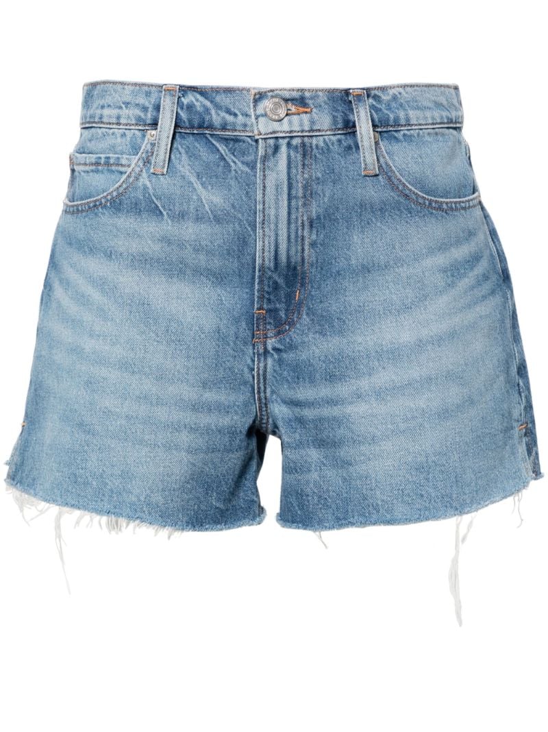 Blue High-rise Denim Shorts