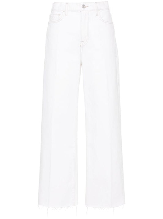 White High-waist Wide-legged Jeans