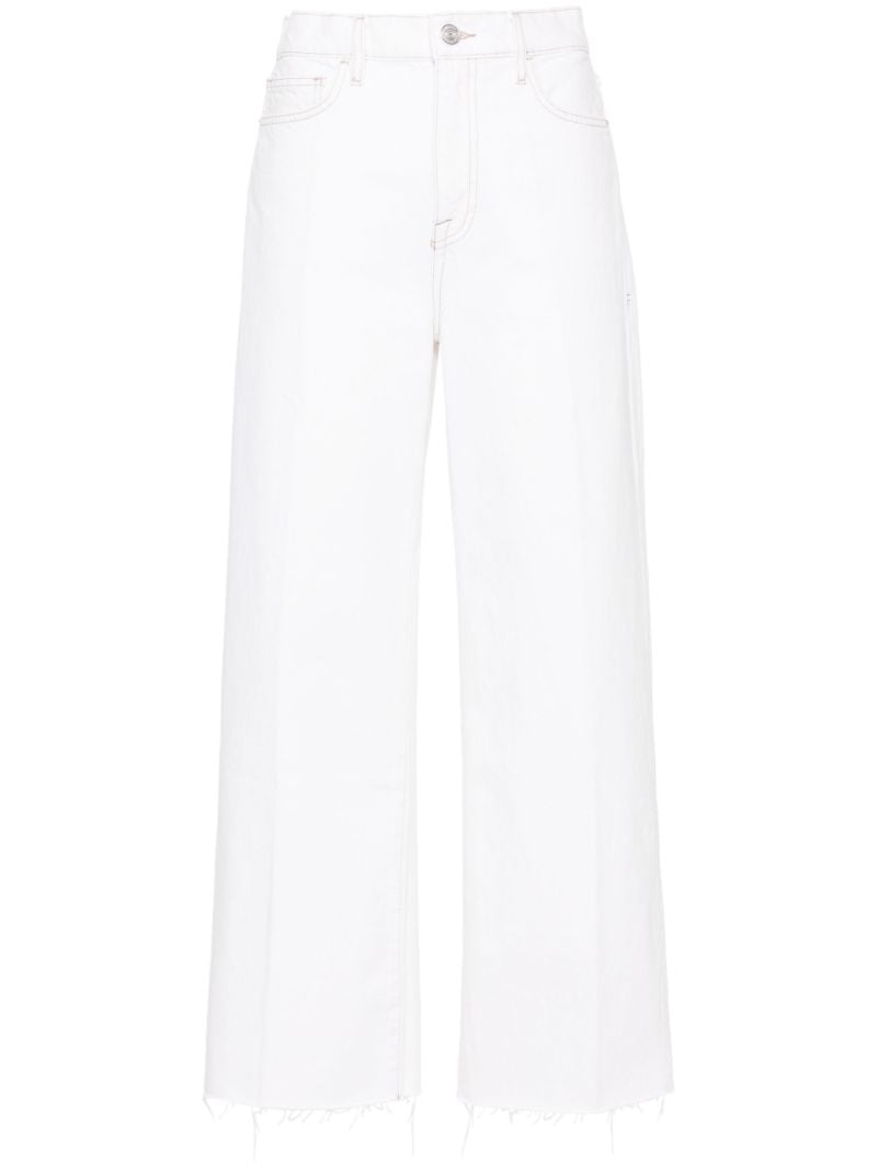 White High-waist Wide-legged Jeans