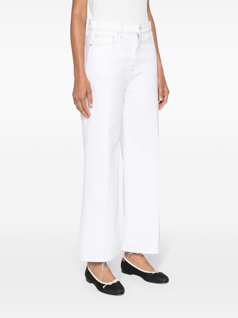 White High-waist Wide-legged Jeans