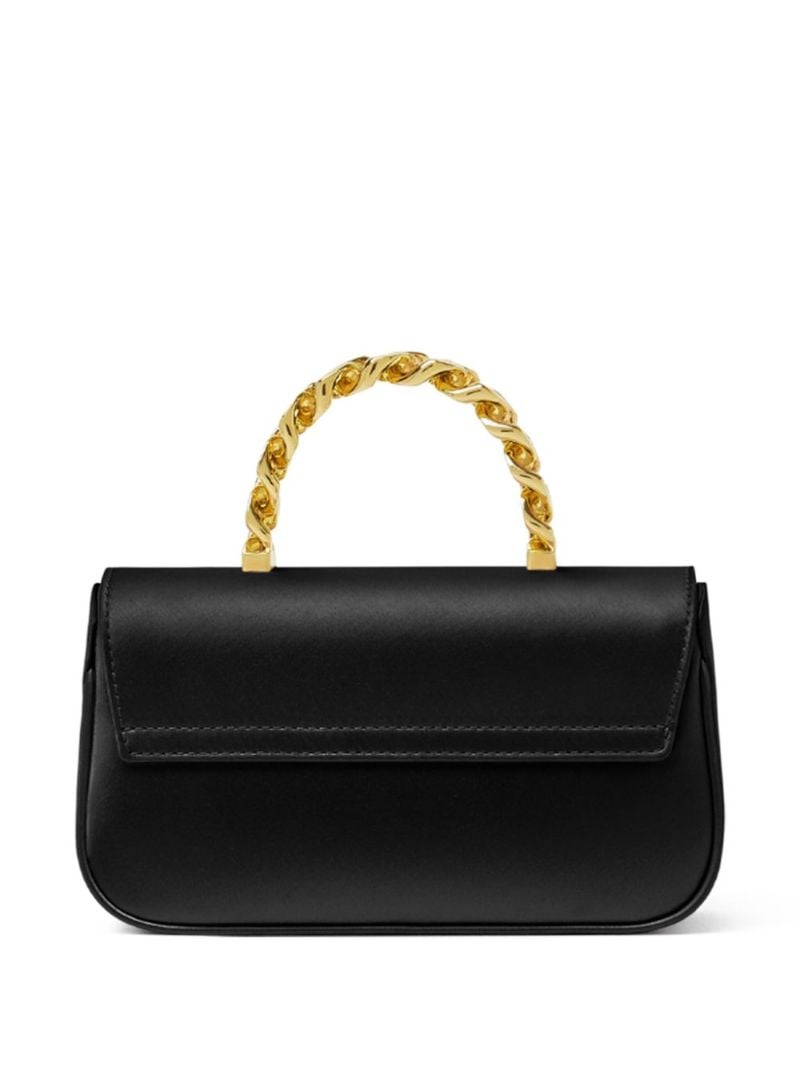 Black La Medusa Mini Satin Tote Bag